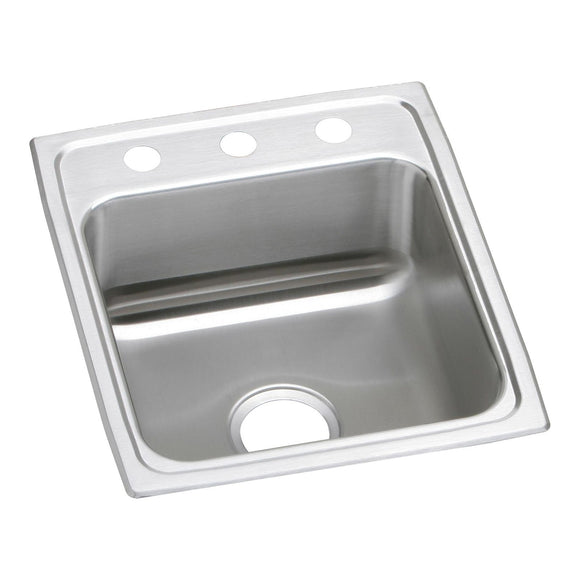 Elkay LRAD1720553 Lustertone Stainless Steel 17" x 20" x 5-1/2", 1-Bowl Top Mount ADA Kitchen Sink