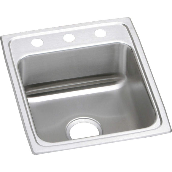 Elkay LRAD1720552 Lustertone Stainless Steel Single Bowl Top Mount ADA Sink