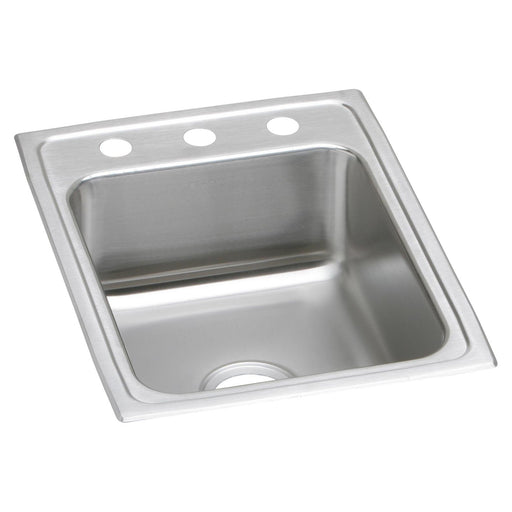 Elkay LRAD1722603 Lustertone Stainless Steel 17" x 22" x 6", Single Bowl Top Mount ADA Kitchen Sink