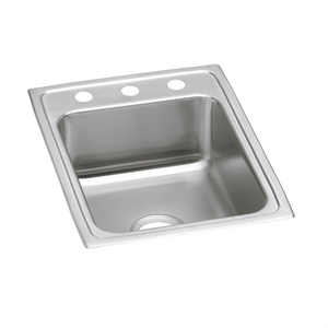 Elkay LRAD1722652 Lustertone Classic Stainless Steel 17" x 22" x 6-1/2", 2-Hole Single Bowl Drop-in ADA Sink