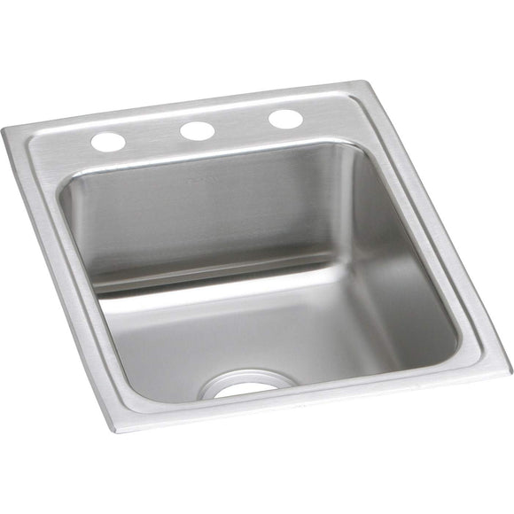 Elkay LRAD1722653 Lustertone Stainless Steel Single Bowl Top Mount ADA Sink