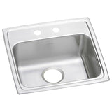 Elkay LRAD1918502 Lustertone Classic Stainless Steel 19" x 18" x 5", 2-Hole Single Bowl Drop-in ADA Sink