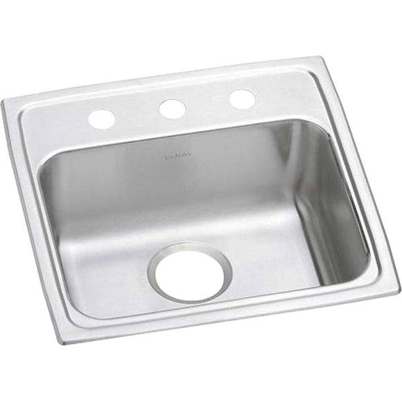 Elkay LRAD1918503 Lustertone Stainless Steel Single Bowl Top Mount ADA Sink