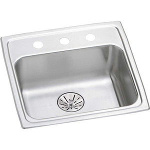 Elkay LRAD191865PD3 Lustertone Stainless Steel Single Bowl Top Mount ADA Sink with Perfect Drain