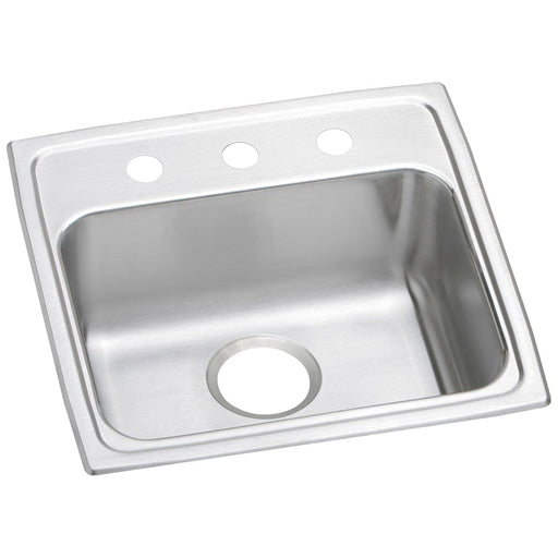 Elkay LRAD1919553 Lustertone Stainless Steel 19-1/2" x 19" x 5-1/2", 1-Bowl Top Mount ADA Kitchen Sink