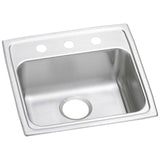 Elkay LRAD1919553 Lustertone Stainless Steel 19-1/2" x 19" x 5-1/2", 1-Bowl Top Mount ADA Kitchen Sink
