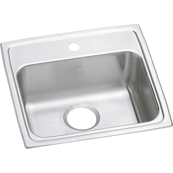 Elkay LRAD1919551 Lustertone Stainless Steel Single Bowl Top Mount ADA Sink