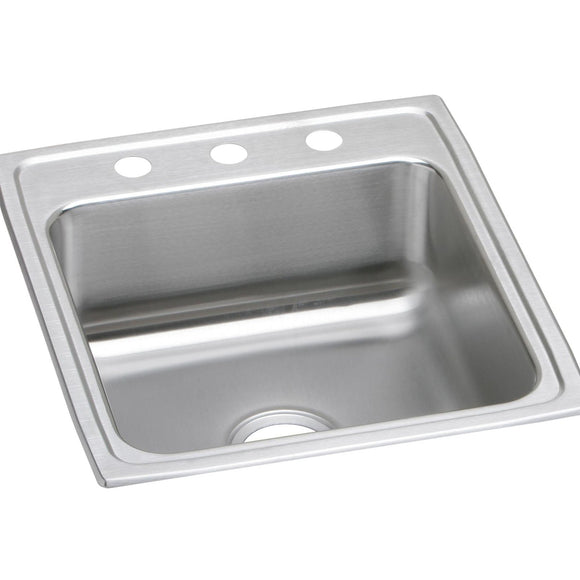 Elkay LRAD2022652 Lustertone Stainless Steel 19-1/2" x 22" x 6-1/2", 1-Bowl Top Mount ADA Kitchen Sink