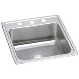 Elkay LRAD2022552 Lustertone Stainless Steel Single Bowl Top Mount ADA Sink