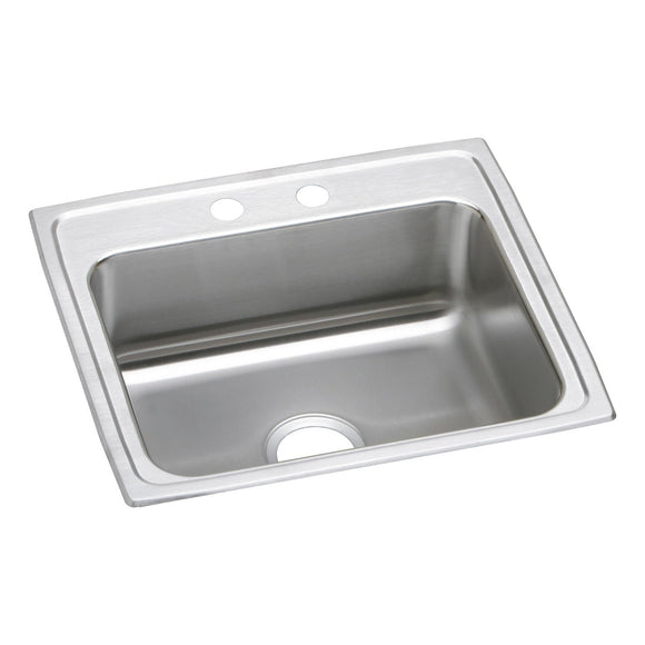 Elkay LRAD2219653 Lustertone Stainless Steel 22" x 19-1/2" x 6-1/2", 1-Bowl Top Mount ADA Kitchen Sink