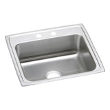Elkay LRAD2219653 Lustertone Stainless Steel 22" x 19-1/2" x 6-1/2", 1-Bowl Top Mount ADA Kitchen Sink