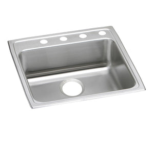 Elkay LRAD2222654 Lustertone Stainless Steel 22" x 22" x 6-1/2", 1-Bowl Top Mount ADA Kitchen Sink