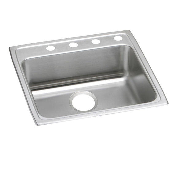 Elkay LRAD2222654 Lustertone Stainless Steel 22" x 22" x 6-1/2", 1-Bowl Top Mount ADA Kitchen Sink