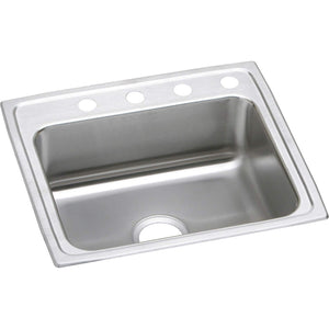 Elkay LRAD2521501 Lustertone Stainless Steel Single Bowl Top Mount ADA Sink