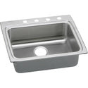 Elkay LRAD2522603 Lustertone Stainless Steel 25" x 22" x 6", Single Bowl Top Mount ADA Kitchen Sink