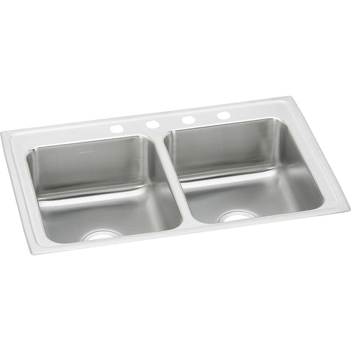 Elkay LRAD2918551 Lustertone Stainless Steel 29" x 18" x 5-1/2", 2-Bowl Top Mount ADA Kitchen Sink