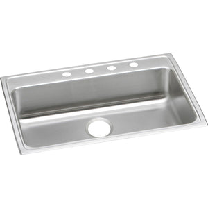 Elkay LRAD3122553 Lustertone Stainless Steel 31" x 22" x 5-1/2", 1-Bowl Top Mount ADA Kitchen Sink