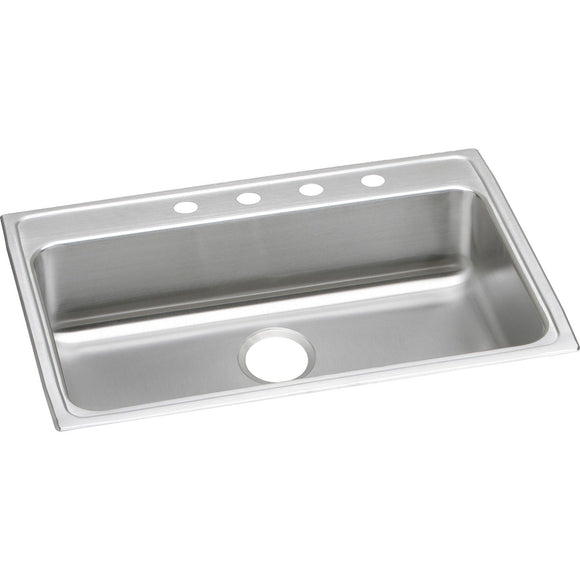 Elkay LRAD3122553 Lustertone Stainless Steel 31" x 22" x 5-1/2", 1-Bowl Top Mount ADA Kitchen Sink