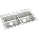 Elkay LRAD3322653 Lustertone Stainless Steel 33" x 22" x 6-1/2", 2-Bowl Top Mount ADA Kitchen Sink