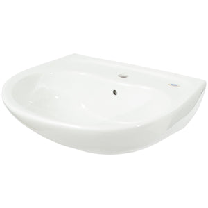 TOTO LT241G#01 Supreme SanaGloss Sink with a Single Faucet Hole, Cotton White