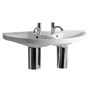 Whitehaus LU020 Isabella Collection Large U-Shaped Wall Mount Double Sink