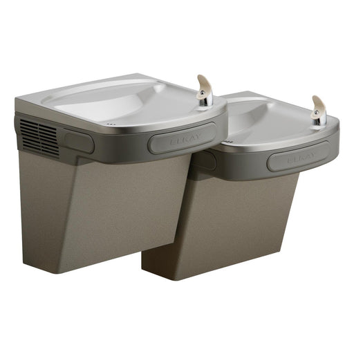 Elkay LZSTL8LC Versatile Water Cooler Wall Mount Bi-Level ADA Filtered, 8 GPH Gray Granite