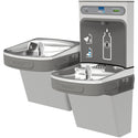 Elkay LZSTL8WSVRLK EZH2O Filling Station and Versatile Bi-Level ADA Water Cooler, Filtered 8 GPH Gray