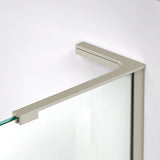 DreamLine DL-6060-04 Prism Plus 36" x 74 3/4" Frameless Neo-Angle Shower Enclosure in Brushed Nickel with White Base
