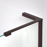 DreamLine DL-6061-06 Prism Plus 38" x 74 3/4" Frameless Neo-Angle Shower Enclosure in Oil Rubbed Bronze with White Base