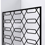DreamLine D3234720HX-09 Linea Maze 34"W x 72"H Single Panel Frameless Shower Door, Open Entry Design in Satin Black