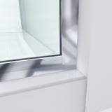 DreamLine SHDR-3234343-04 Linea Two Adjacent Frameless Shower Screens 34"W x 72"H each, Open Entry Design in Brushed Nickel