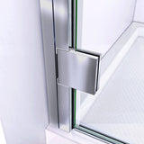 DreamLine DL-533642-01 Lumen 36"D x 42"W x 74 3/4"H Hinged Shower Door in Chrome with White Base Kit
