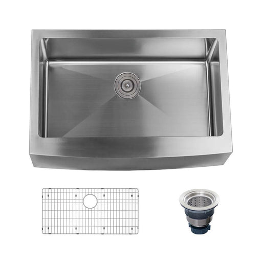 Miseno MNO163020F Farmhouse 30" Single Basin Stainless Steel Kitchen Sink