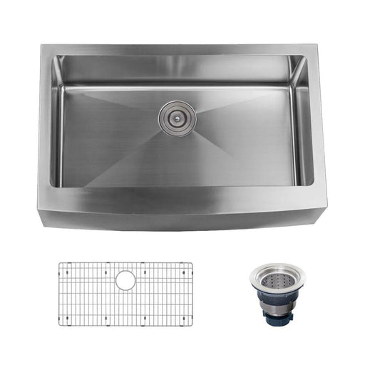 Miseno MNO163320F Farmhouse 33" Single Basin Stainless Steel Kitchen Sink