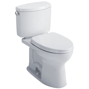 TOTO MS454124CEFG#11 Drake II Two-Piece 1.28 GPF Universal Height Toilet with SoftClose Toilet Seat, Colonial White