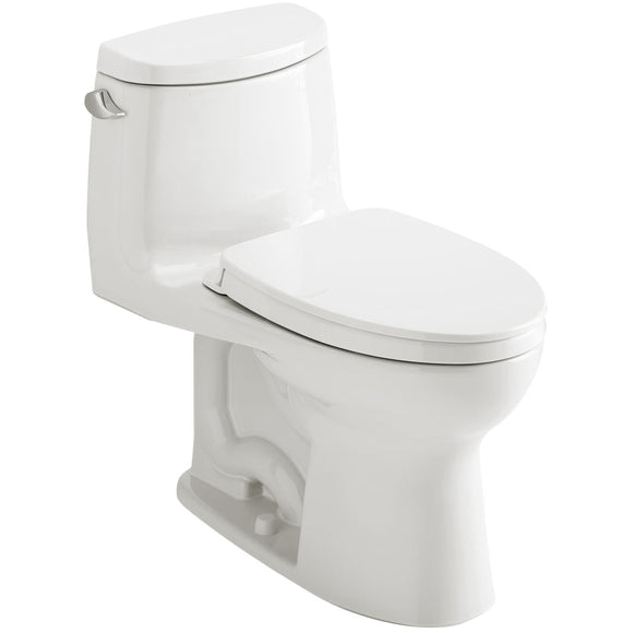 TOTO MS604124CEFG#11 UltraMax II One-Piece 1.28 GPF Elongated Toilet with SoftClose Seat and Washlet+ Compatibility in Colonial White