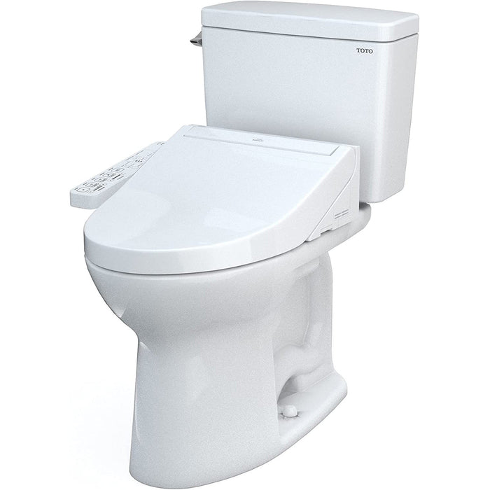 TOTO MW7763074CSFG#01 Drake Two-Piece Elongated 1.6 GPF Washlet+ Toilet with C2 Bidet Seat