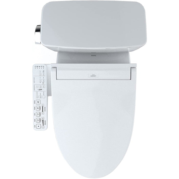 TOTO MW7763074CSFG.10#01 Drake Two-Piece 1.6 GPF Washlet+ Toilet with C2 Bidet Seat, 10" Rough-in