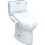 TOTO MW7763074CEFG.10#01 Drake Two-Piece 1.28 GPF Washlet+ Toilet with C2 Bidet Seat (for 10" Rough ins)