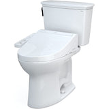 TOTO MW7863074CEFG.10#01 Drake Washlet+ 1.28 GPF Elongated Two-Piece Toilet with Washlet Bidet Seat, for 10" Rough-in