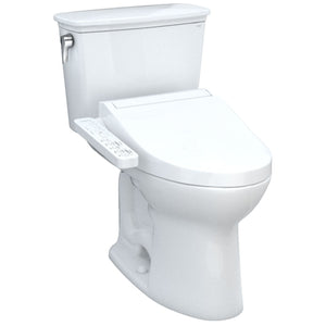 TOTO MW7863074CEG#01 Drake Washlet+ 1.28 GPF Elongated Two-Piece Toilet with Washlet Bidet Seat, Standard Height
