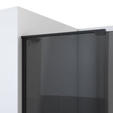 DreamLine SHDR1960723G-09 Mirage-X 56-60"W x 72"H Frameless Sliding Shower Door in Satin Black with Smoke Gray Glass