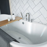 DreamLine BTMO6032WFXXC00 Montego 60" x 32" Freestanding Double Slipper 2-Person Oval Bathtub in White