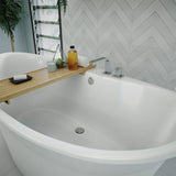 DreamLine BTMO6636WFXXC00 Montego 66" x 36" Freestanding Double Slipper 2-Person Oval Bathtub in White