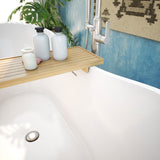 DreamLine BTNL5928FFXXC04 Nile 59" L x 28"H Acrylic Freestanding Bathtub with Brushed Nickel Finish