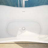 DreamLine BTNL5928FFXXC00 Nile 59" L x 28" H Acrylic Freestanding Bathtub with White Finish