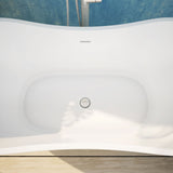 DreamLine BTNL5928FFXIC04 Nile 59" L x 28" H Acrylic Freestanding Bathtub with Brushed Nickel Finish