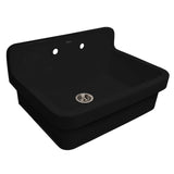 Whitehaus OFCH2230-BLACK Old Fashioned Country Fireclay Utility Sink