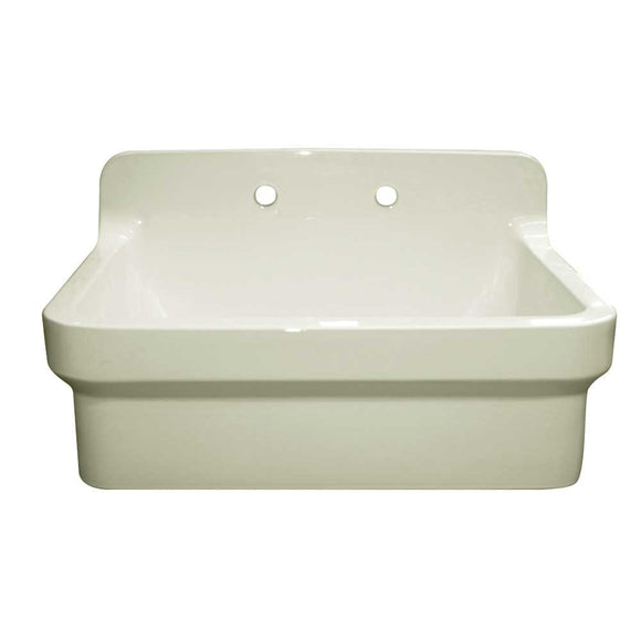 Whitehaus OFCH2230-BISCUIT Old Fashioned Country Fireclay Utility Sink