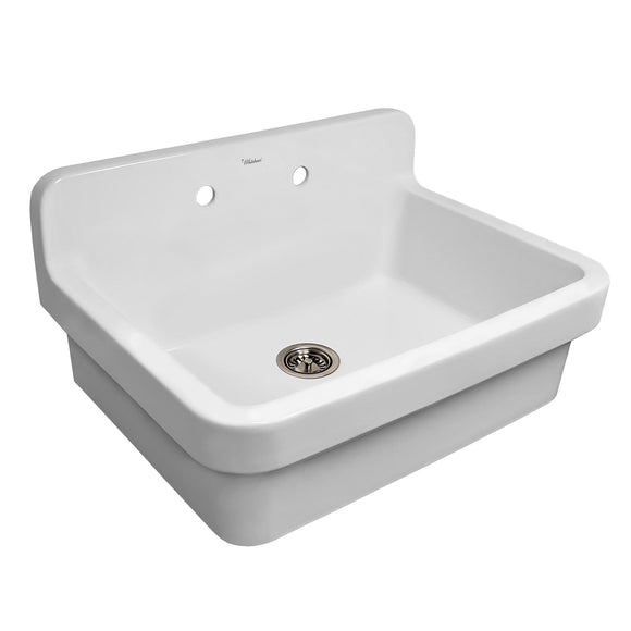 Whitehaus OFCH2230-WHITE Old Fashioned Country Fireclay Utility Sink